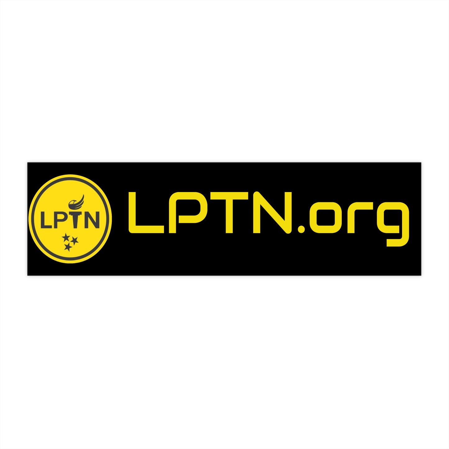 LPTN Yellow/Black Bumper Sticker